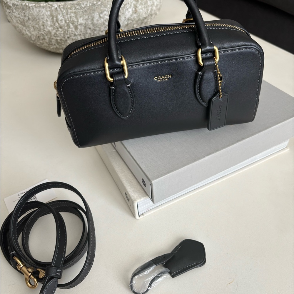 Coach Black Leather Bowery Bag